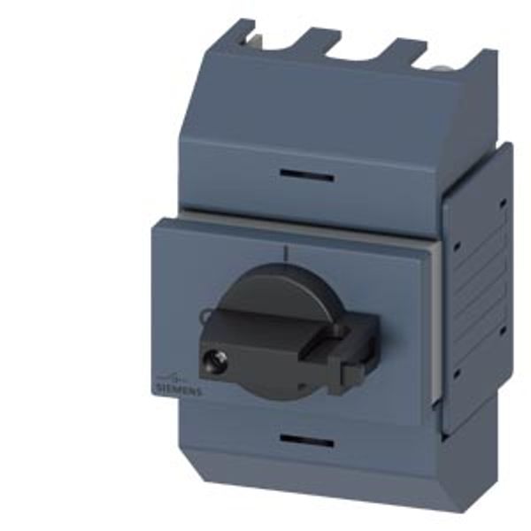Switch disconnector 32A, size 01, 3-pole Front operating mechanism center Complete unit with direct operating image 2