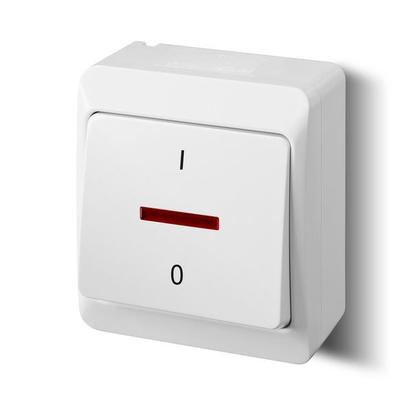 HERMES 2-pole surface-mounted switch with backlight image 1
