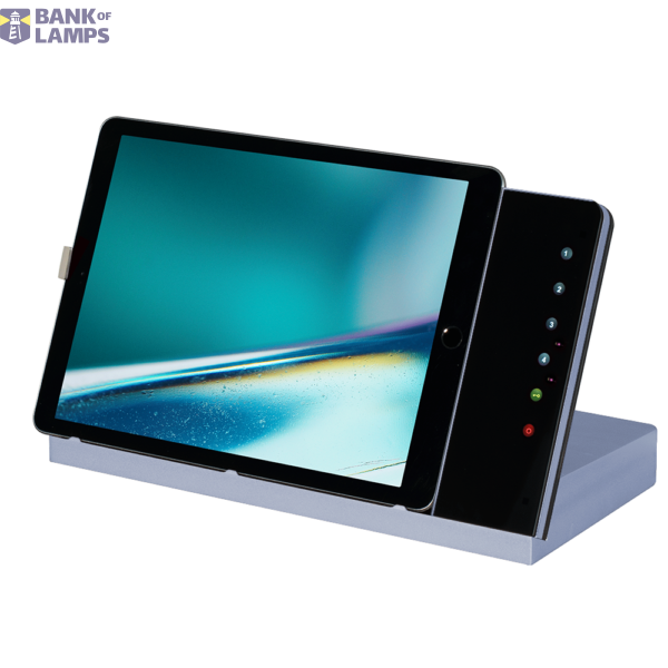 Table docking station with charging function and control function, housing blue, glass cover black image 1