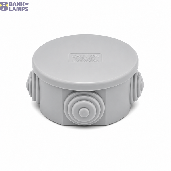 Watertight Junction Box WHITE D.80 IP54 image 1