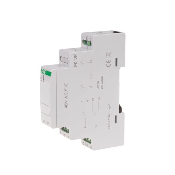 electromagnetic relay PK-2P 48 V image 1