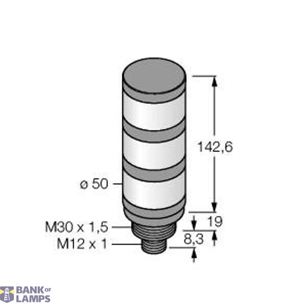 LED Signal Light Tower Light   TL50YWRQ image 1