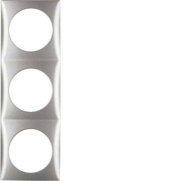 Integro Flow Frame, 3-Gang Chrome Matt Lacquered image 1