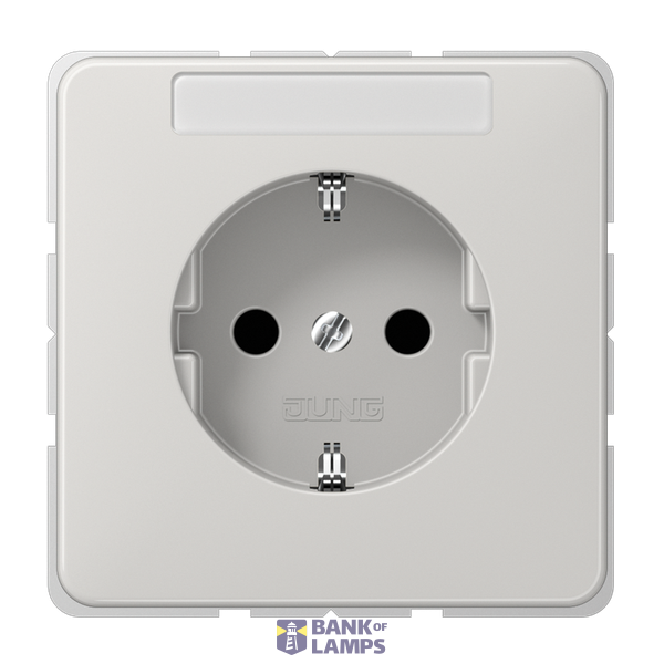 SCHUKO socket, 16 A 250 V ~, Duroplast, CD series, light grey image 1