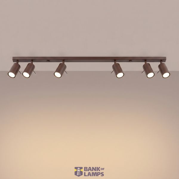 Ceiling lamp RING 6L brown image 3