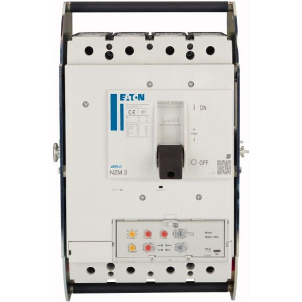 NZMH3-4-VX630-T-AVE NZM3 PXR20 circuit breaker, 630A, 4p, earth-fault protection, withdrawable unit image 3