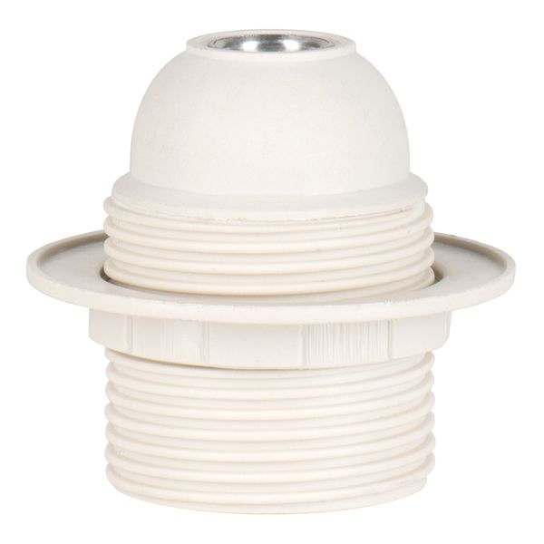 Lampholder E27 TP Threaded + Ring White image 2