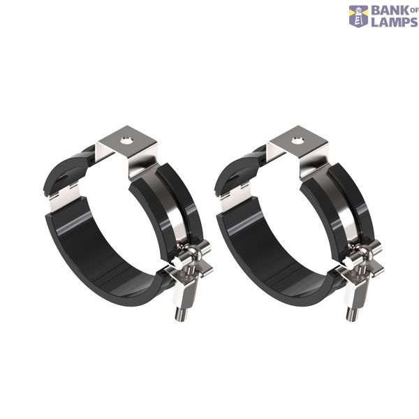 TUBULAR P, SURFACE MOUNTING BRACKET/RUBBER 2PCS image 1