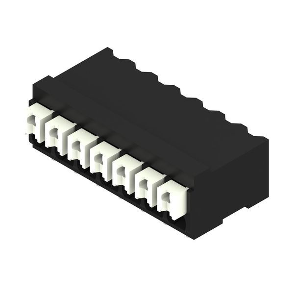 Printed circuit board terminals, 3.50 mm, Number of poles: 7, 90°, black, PUSH IN with actuator, Clamping range, max. : 1.5 mm², Tape image 4