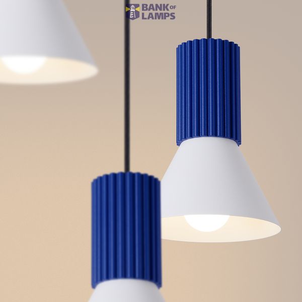 Pendant lamp ESTRIA 3P white/ultramarine image 7