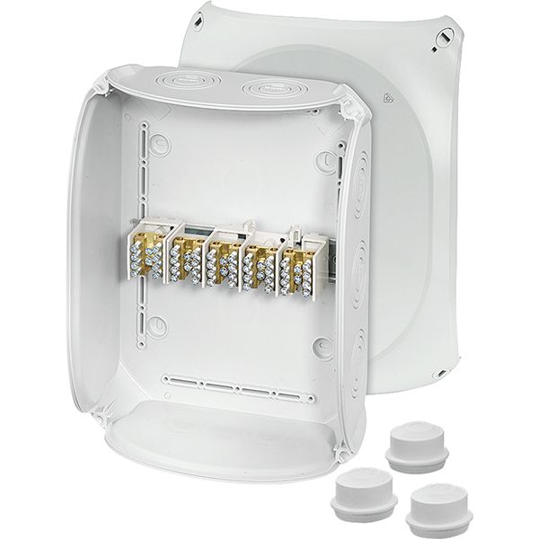 Cable box IP66, BM7, 6-25 mm², 5 pole Branch, input M25/40/50, Gray (DK 3525 S) image 2