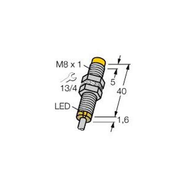 Inductive Sensor With Extended Switching Distance   NI6U-EG08-AP6X image 1