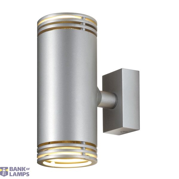 BARRO UP/DOWN WL-1 wall light, round, silver-grey, 2x GU10, max. 2x 50W image 1
