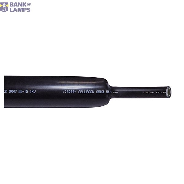 Heat Shrink Tubing SRH3 75/20mm 3:1 Black 1m image 1