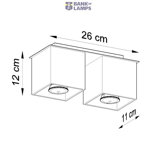 SPOT QUAD 2 BLACK GU10 2X40W IP20 image 7