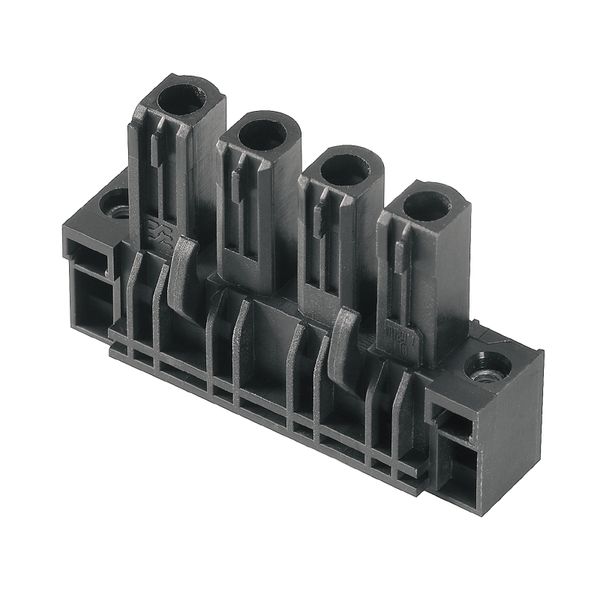 PCB plug-in connector, female header, Flange, THT solder connection, 7.62 mm, Number of poles: 3, 180°, Solder pin length (l): 3.2 mm, tinned, black, Box image 3