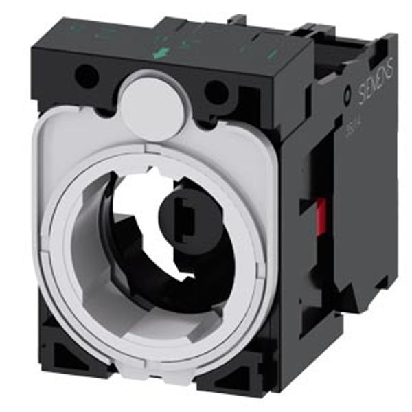 Holder for 3 modules, 1 NC, LED module, green, 6-24 V AC/DC image 1