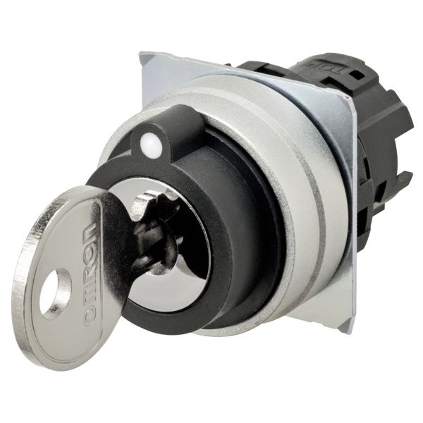Selector A22NZ Ã˜22, Key type S, 3 position, bezel brushed M, MANUAL, R A2270638R image 2