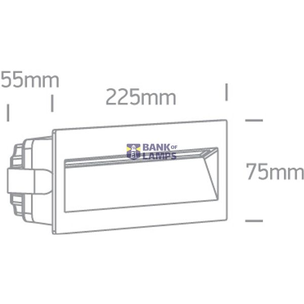 ANTHRACITE WALL RECESSED 6W CCTV IP65 DARK LIGHT 230V image 2