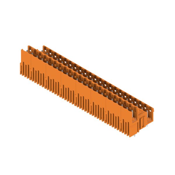 PCB plug-in connector, male header, open side, THT solder connection, 5.08 mm, Number of poles: 44, 180°, Solder pin length (l): 3.2 mm, tinned, orange, Box image 2