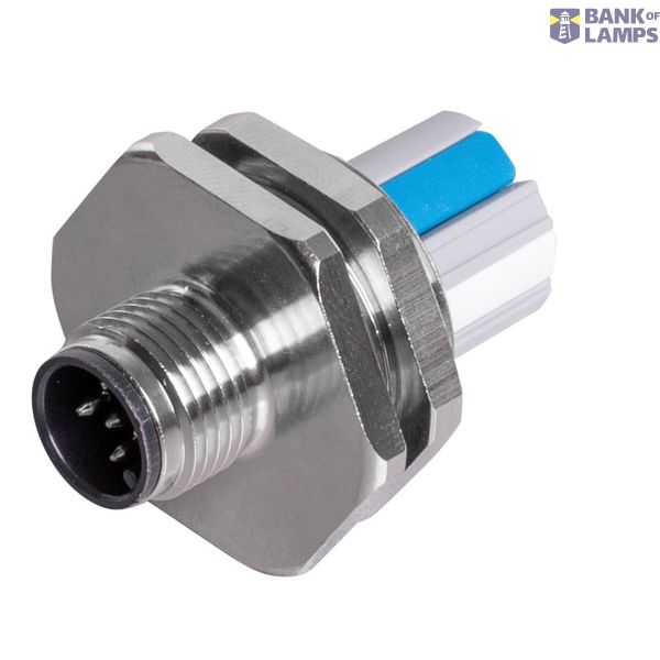 Round plug (field customisable), M12, A-coded, PUSH IN, Number of pole image 1