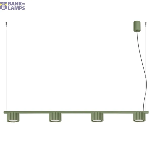 Chandelier AURA 4 olive green Gx53 image 1
