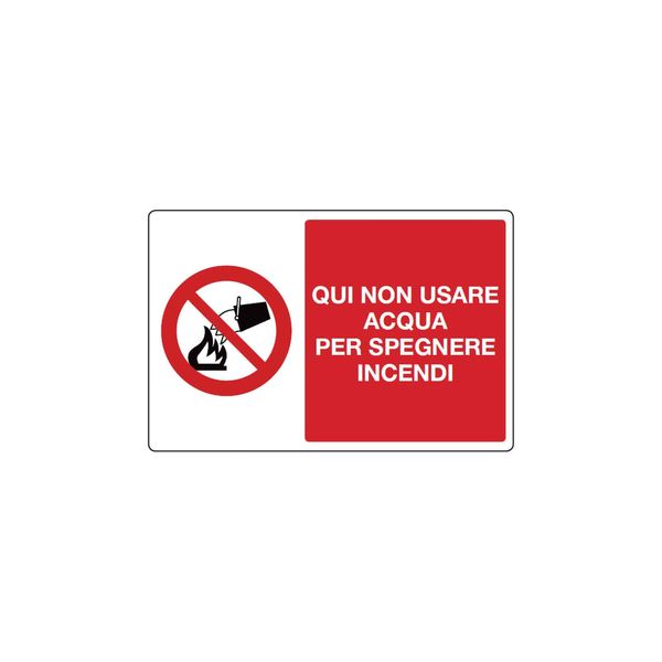 Adhesive forex tag Qui non usare acqua per spegnere incendi image 1