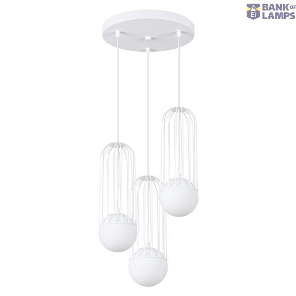 Pendant lamp BRINA 3P  white image 2
