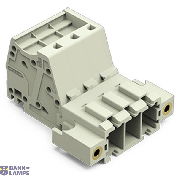 1-conductor male connector Push-in CAGE CLAMP® 10 mm² light gray image 1