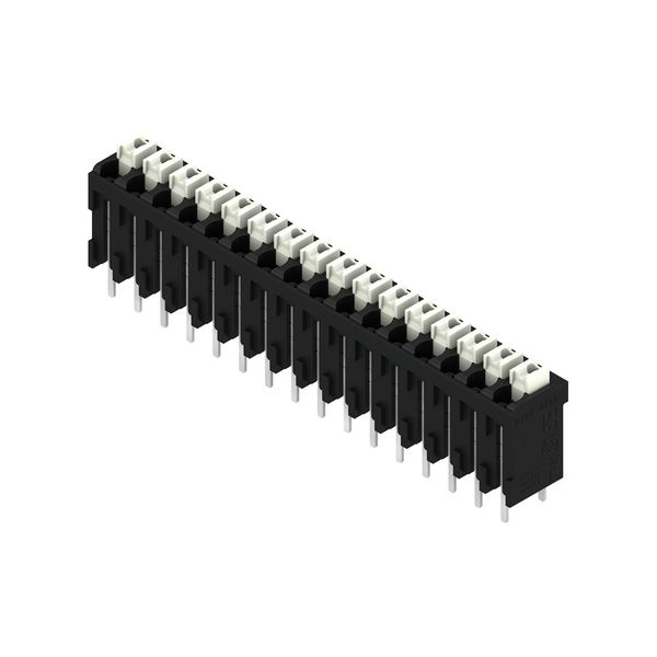 Printed circuit board terminals, 3.81 mm, Number of poles: 16, 180°, Solder pin length (l): 3.5 mm, black, PUSH IN with actuator, Clamping range, max. : 1.5 mm², Tube image 2