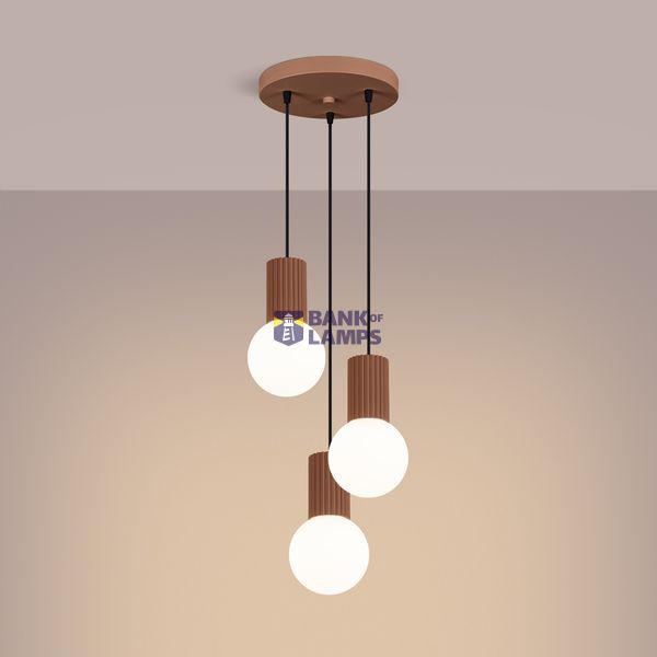 Pendant lamp HALO 3P mocha image 12