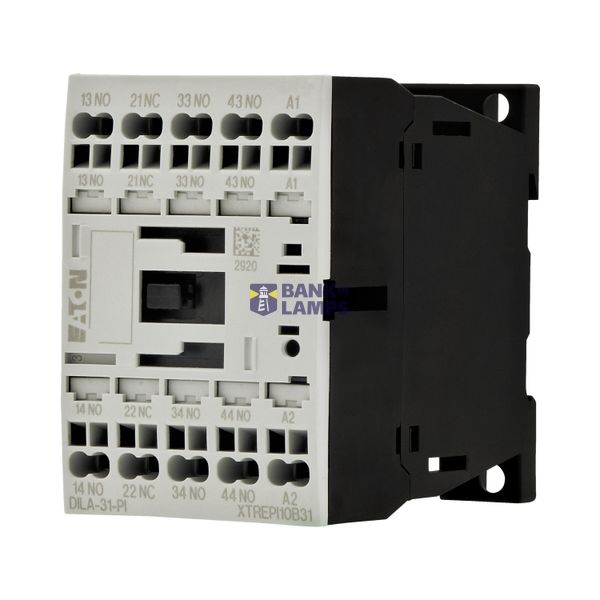 Control relay, 220 V, DC, 3 N/O, 1 N/C, Push in terminals, DIN-rail/sc image 4