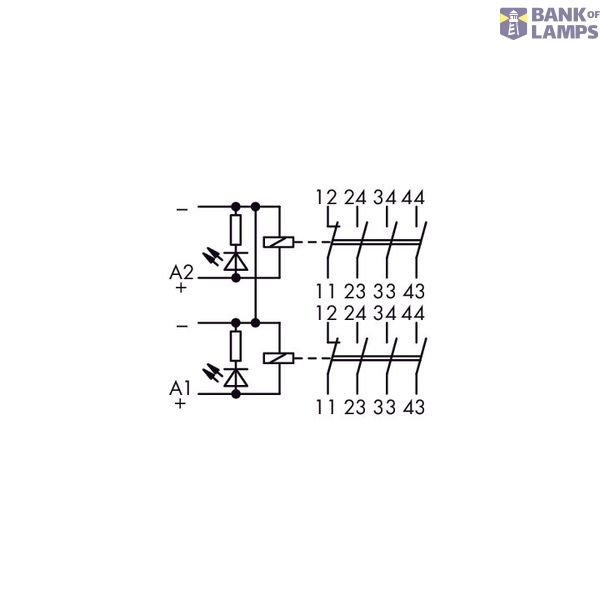 Relay module with universal mounting carrier Relay with 3 make contact image 3