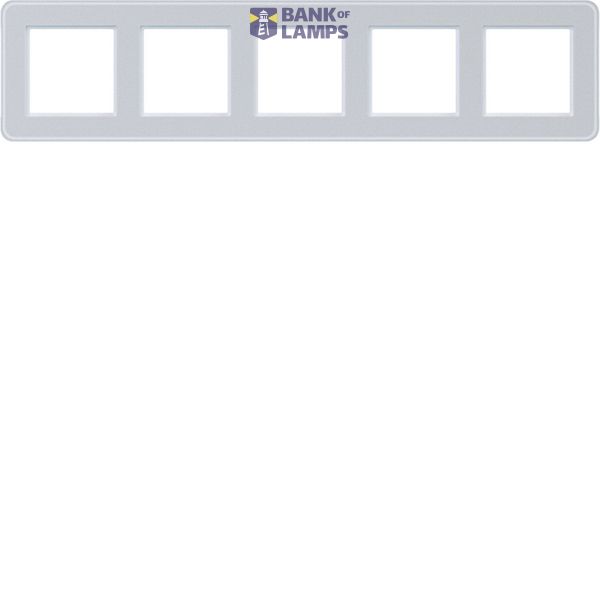 Cover frame 5-way, C.8, light white matte glass image 1