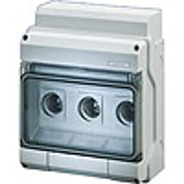 Fuse housing KV IP65, 9 mod, DII 3x25A, Tule input, +PE/N clamp (KV 9325) image 4