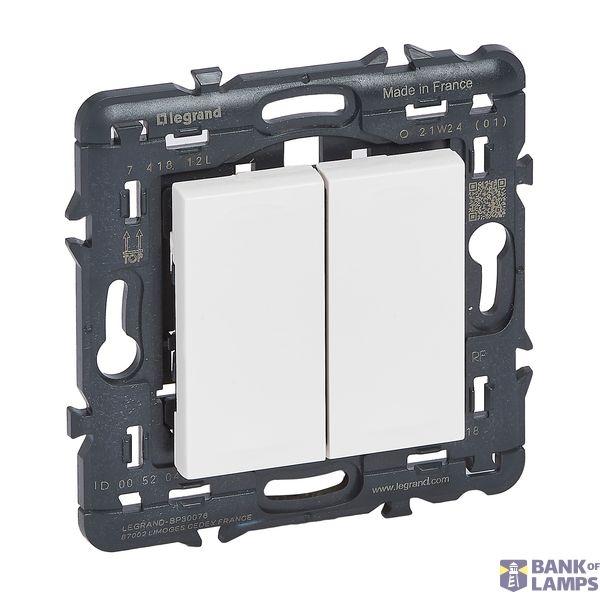 WIRELESS BATTERYLESS 2 GANG CONTROL SWITCH 2-WAYS ON/OFF VALENA NEXT W image 3