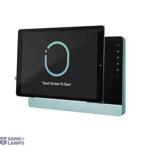 Surface mount docking station with charging function and control function, housing green, glass cover black image 1