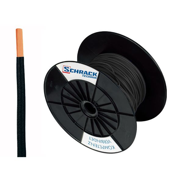 PVC Insulated Single Core Wire H07V-U 1.5mmý, black (coil) (The price is shown without markup on metals. Request a quote for accurate information) image 1