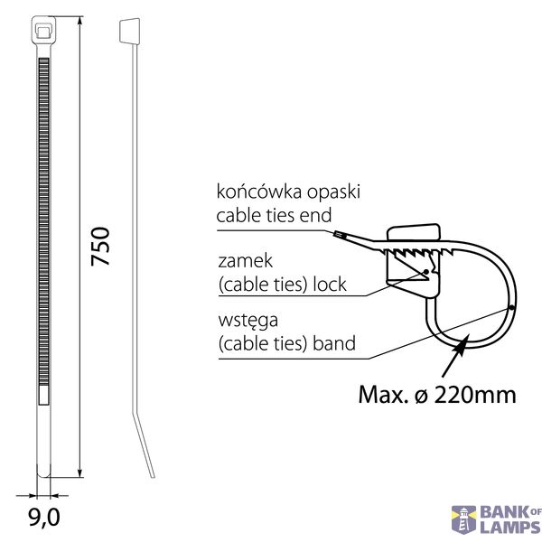 Black headband OZC 90-750 UV image 2