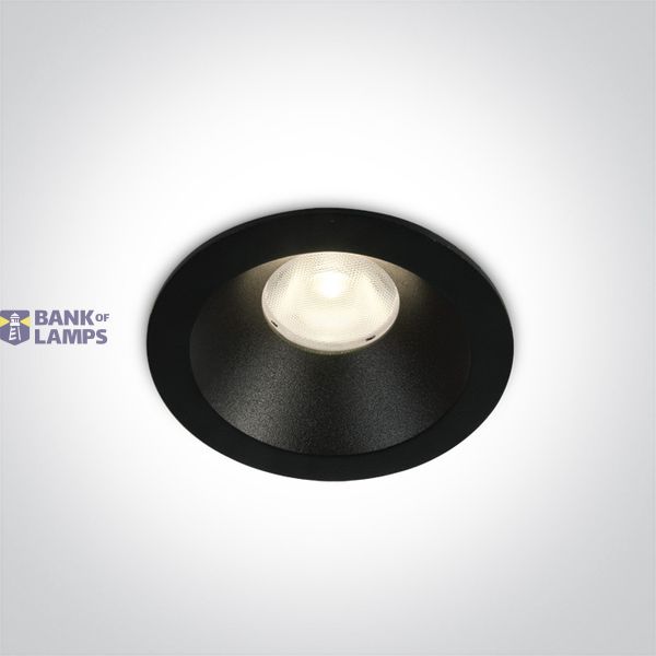 BLACK 8W WW 36deg IP20 230V DARK LIGHT image 1