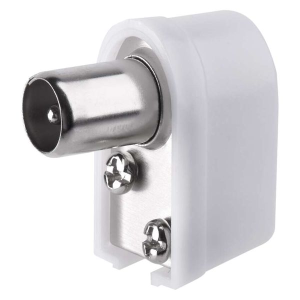 IEC Aerial Connector male, push type, angle image 1