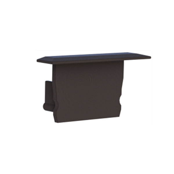 End cap for profile + cover S, Endcap SMALL wing profile 24.9/13 black image 2