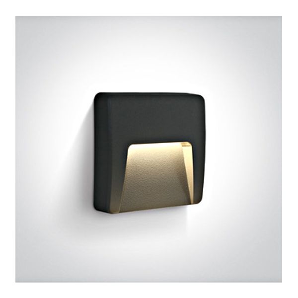 67418/AN/V ANTHRACITE WALL LIGHT 3W CCTV DARK LIGHT IP65 image 1