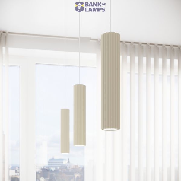 STYLISH CARBON DESK LAMP WITH A GROOVED BEIGE LAMPSHADE AND A SWITCH ON THE CABLE image 6