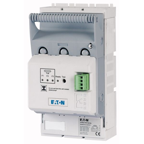 NH fuse-switch 3p box terminal 1,5 - 95 mm², mounting plate, electronic fuse monitoring, NH000 & NH00 image 1