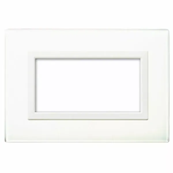 VERA44 GLASS FRONT PLATE WHITE   4M image 1