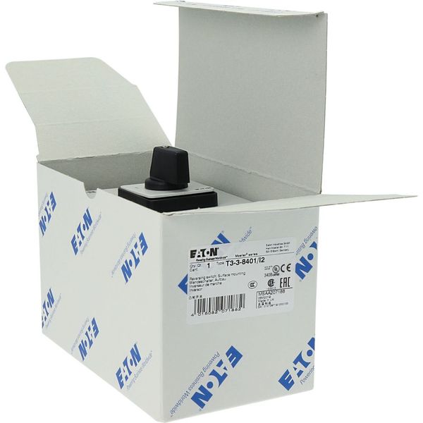 T3-3-8401/I2 Reversing switches, T3, 32 A, surface mounting, 3 contact unit(s), Contacts: 5, 60 °, maintained, With 0 (Off) position, 1-0-2, Design number 8401 image 50