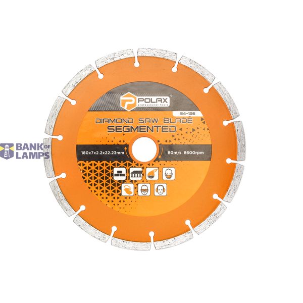 Diamond Segmented Saw Blade 180x7x2.2x22.23 image 1