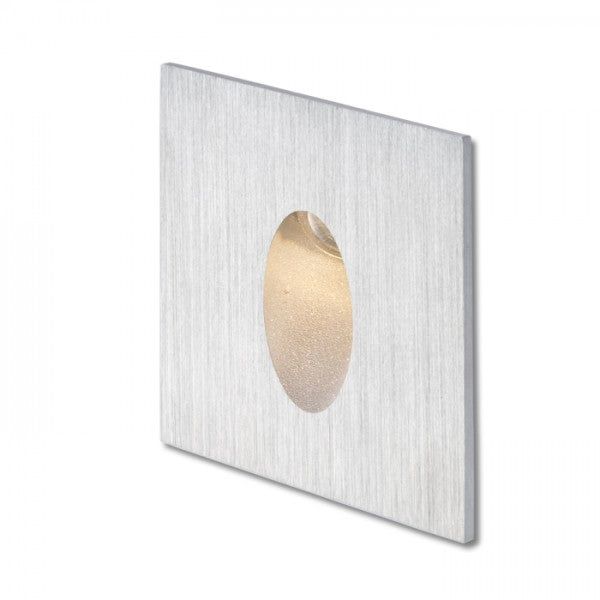 ELICA SQ recessed brushed aluminum 230V LED 3W IP54 3000K image 1