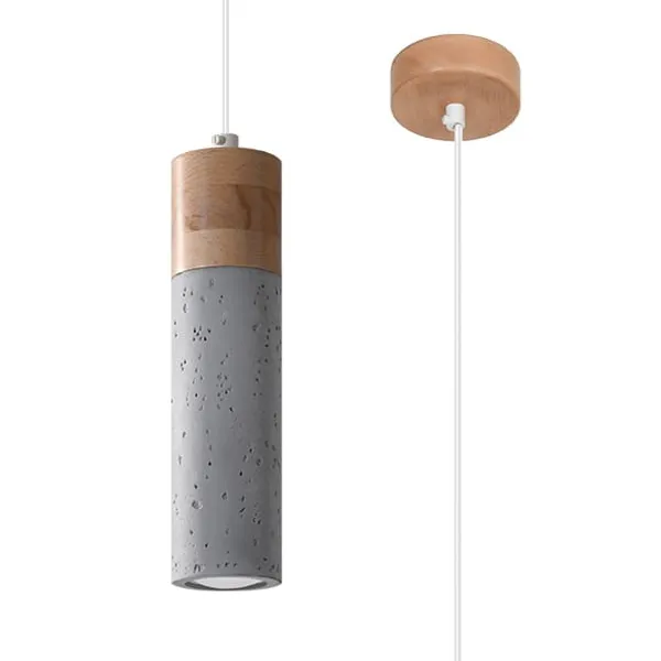 HANGING LAMP ZANE 1 GREY GU10 1X40W IP20 image 1